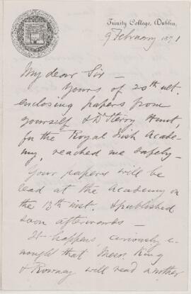Letter, 9 February 1871