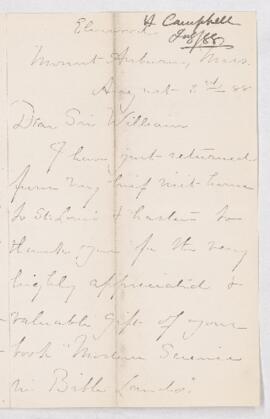 Letter, 3 August 1888