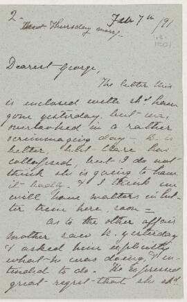 Letter, 7 February 1901