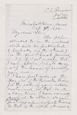 Letter, 9 October 1878