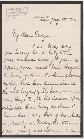 Letter, 13 January 1901