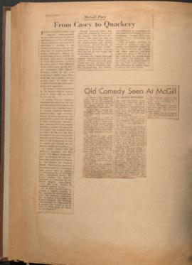 Scrapbook featuring drama at McGill (1957-1965)
