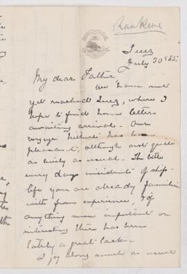 Letter, 30 July 1885