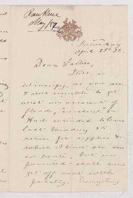 Letter, 29 April 1882