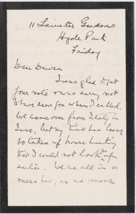Letter, undated