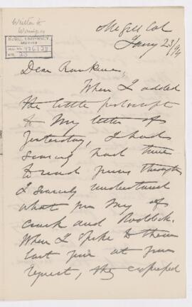 Letter, 23 January 1894