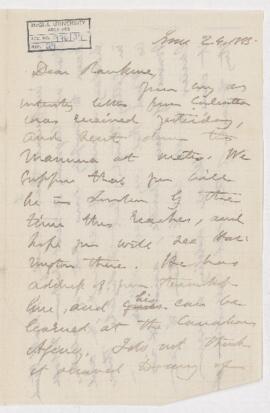 Letter, 24 June 1885