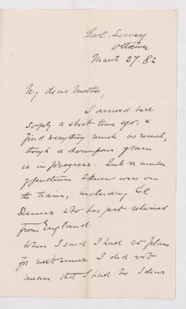 Letter, 27 March 1882