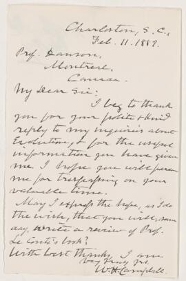 Letter, 12 February 1889
