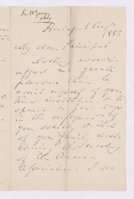 Letter, 1 August 1882