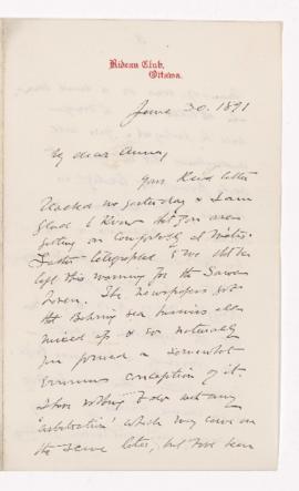 Letter, 30 June 1891