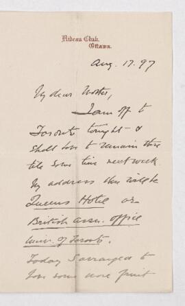 Letter, 17 August 1897