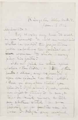 Letter, 9 January 1876