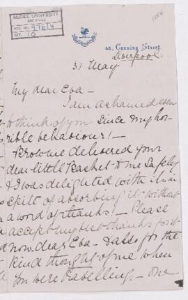 Letter, 31 May 1884