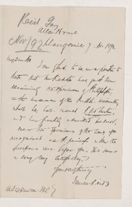 Letter, 7 November 1892