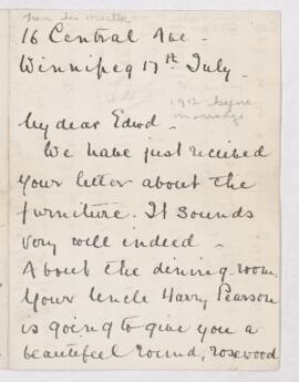 Letter, 17 July 1912