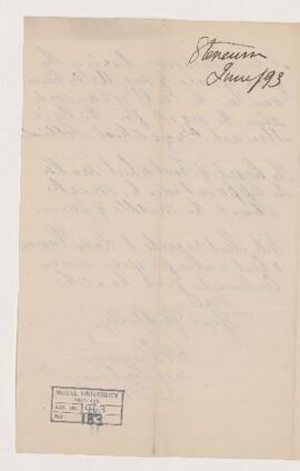 Letter, 5 June 1893