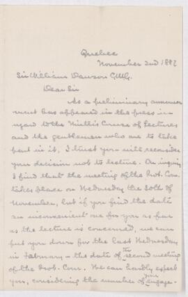 Letter, 2 November 1887