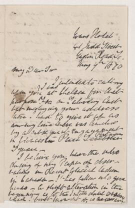 Letter, 7 May 1870