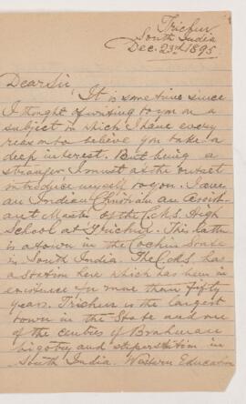 Letter, 23 December 1895