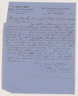 Letter, 26 October 1868