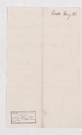 Letter, 21 May