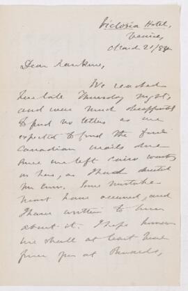 Letter, 21 March 1884