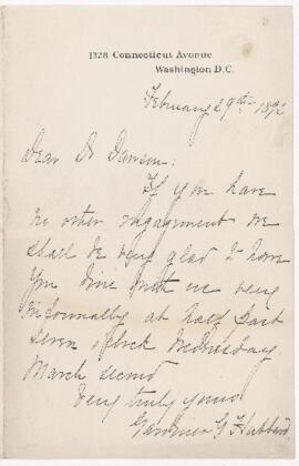 Letter, 29 February 1892