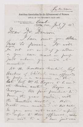 Letter, 7 July 1883