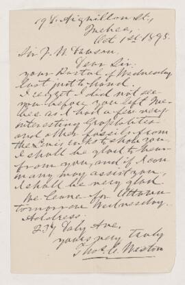 Letter, 1 October 1895