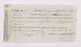 Bill of exchange, 22 April 1837