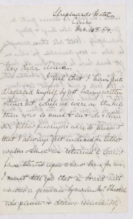Letter, 10 and 13 February 1884