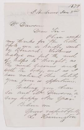 Letter, 2 January 1879