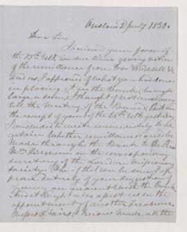 Letter, 2 January 1850