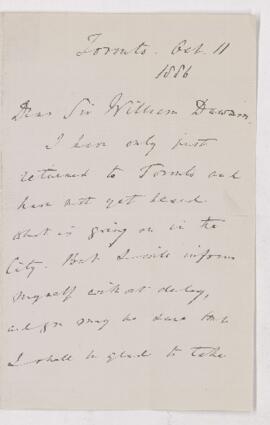 Letter, 11 October 1886