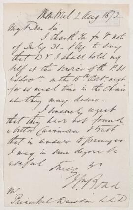 Letter, 2 August 1872