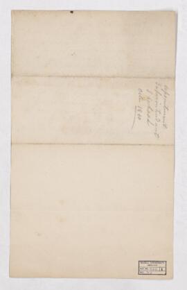 Notes from a meeting, 20 October 1840