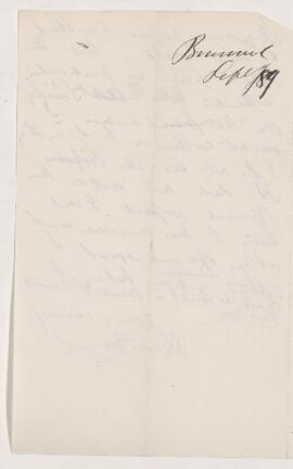 Letter, 7 September 1889