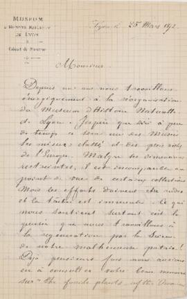 Letter, 25 March 1872
