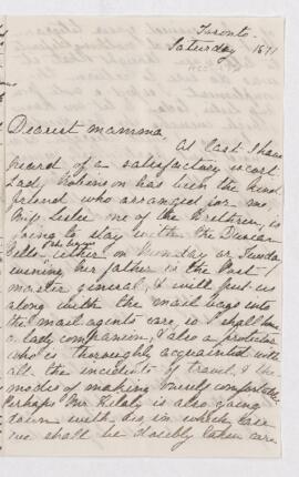 Letter, 1871