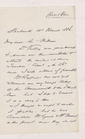 Letter, 10 March 1886