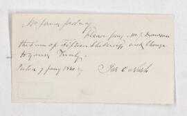 Cheque, 7 January 1840