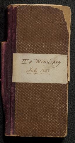 Notebook - To Winnipeg, 1883