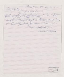 Letter, 16 August 1879