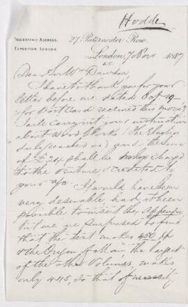 Letter, 7 November 1887