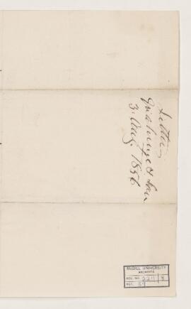 Letter, 3 August 1856
