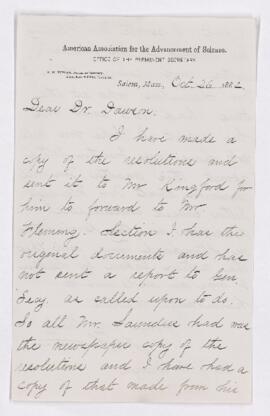 Letter, 26 October 1882