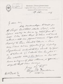 Copy of letter, 29 October 1884
