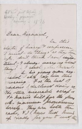 Letter, 1876