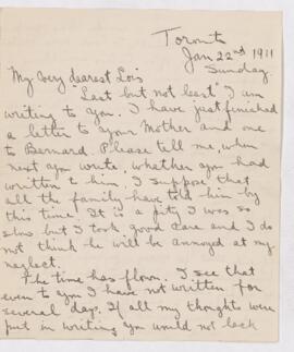 Letter, 22 January 1911